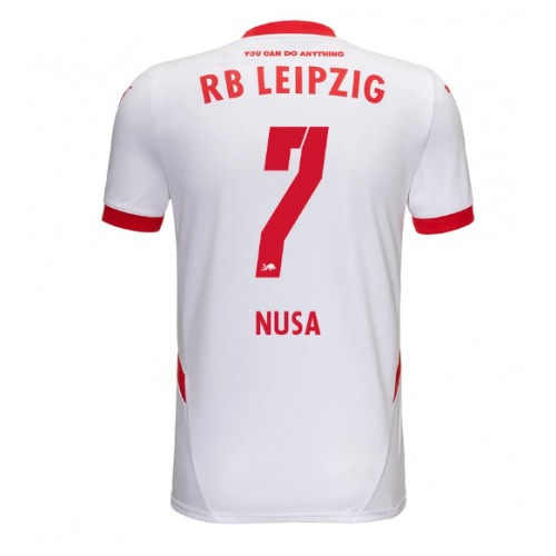 Fotballdrakt Herre RB Leipzig Antonio Nusa #7 Hjemmedrakt 2024-25 Kortermet